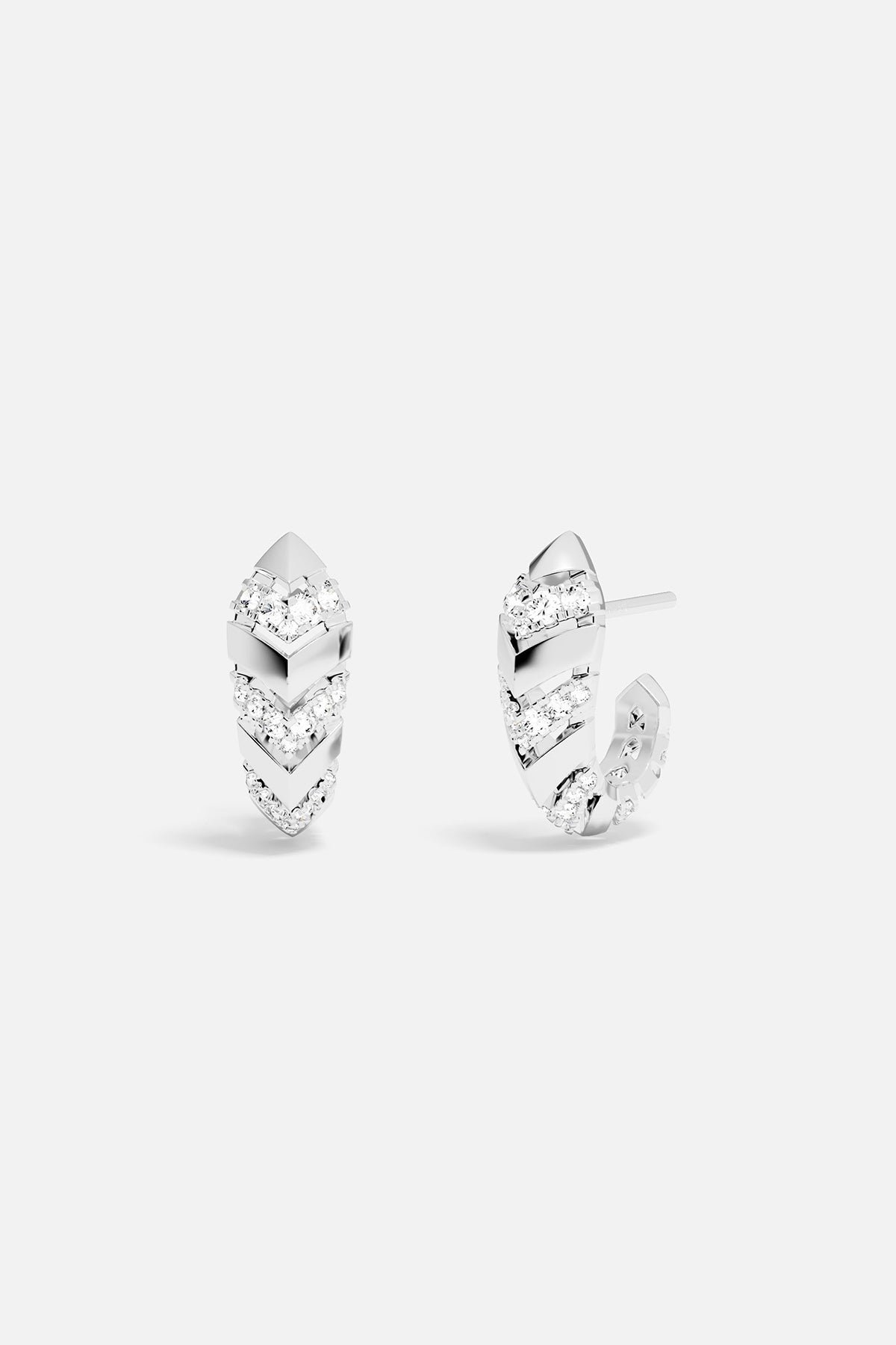 Apm Monaco Boucles Doreilles En Argent Platine