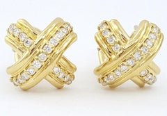 Boucles Doreilles En Or 295 Plaque Or Vintage Tiffany