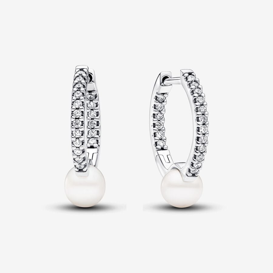 Boucles Doreilles En Perles Or 18K Elegant Pandora