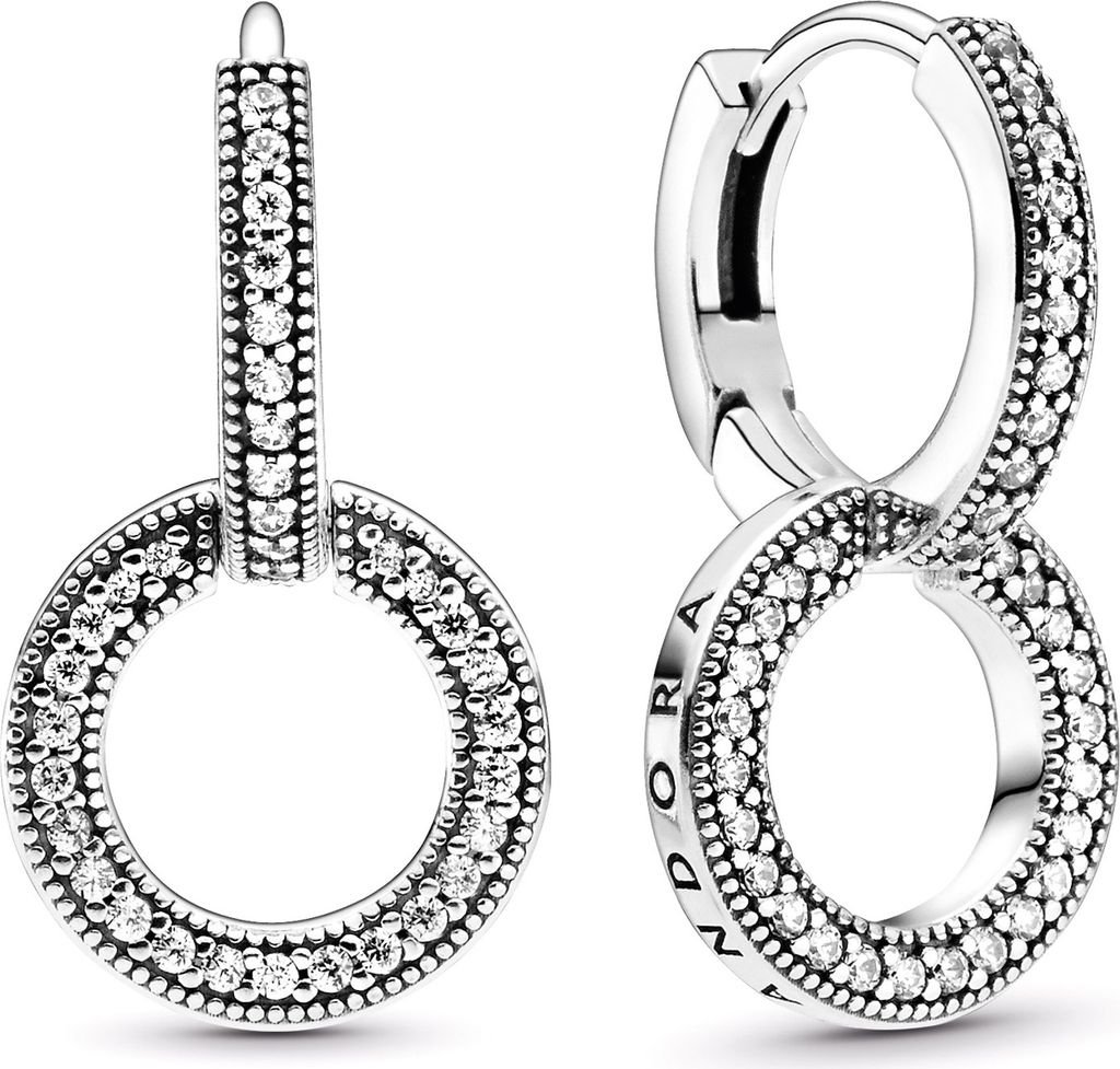 Boucles Oreilles Argent Or 18K Elegant Pandora