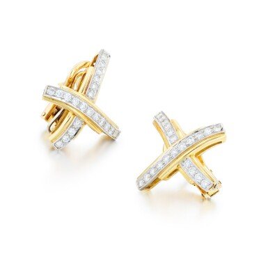 Boucles Oreilles Or Plaque Or Vintage Tiffany