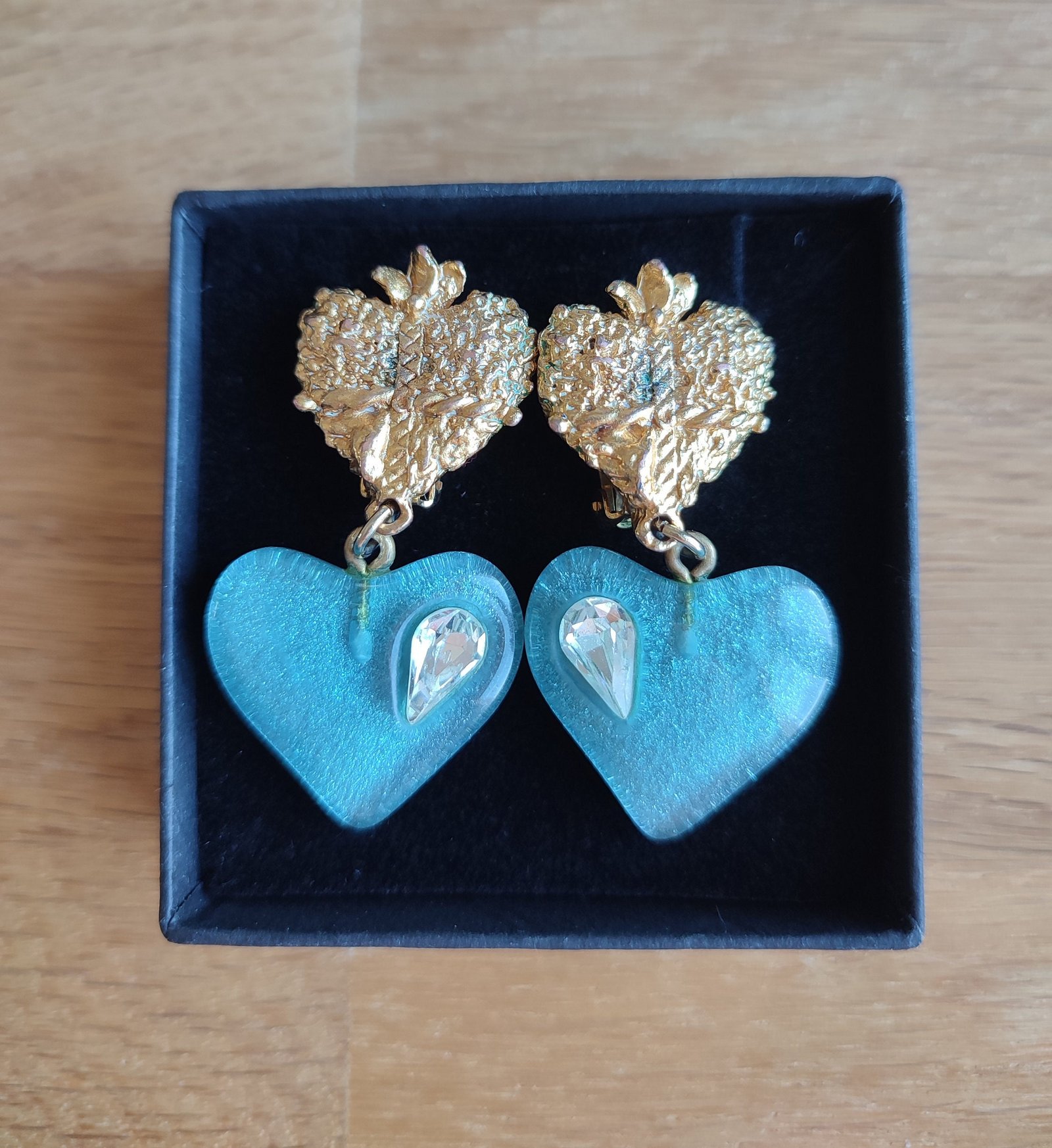 Boucles Oreilles Studs Plaque Or Vintage Tiffany