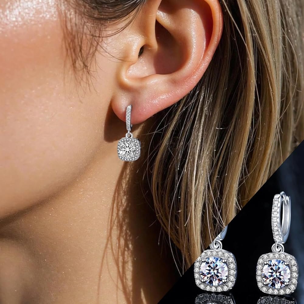 Boucles d'Oreilles Pendantes Diamant