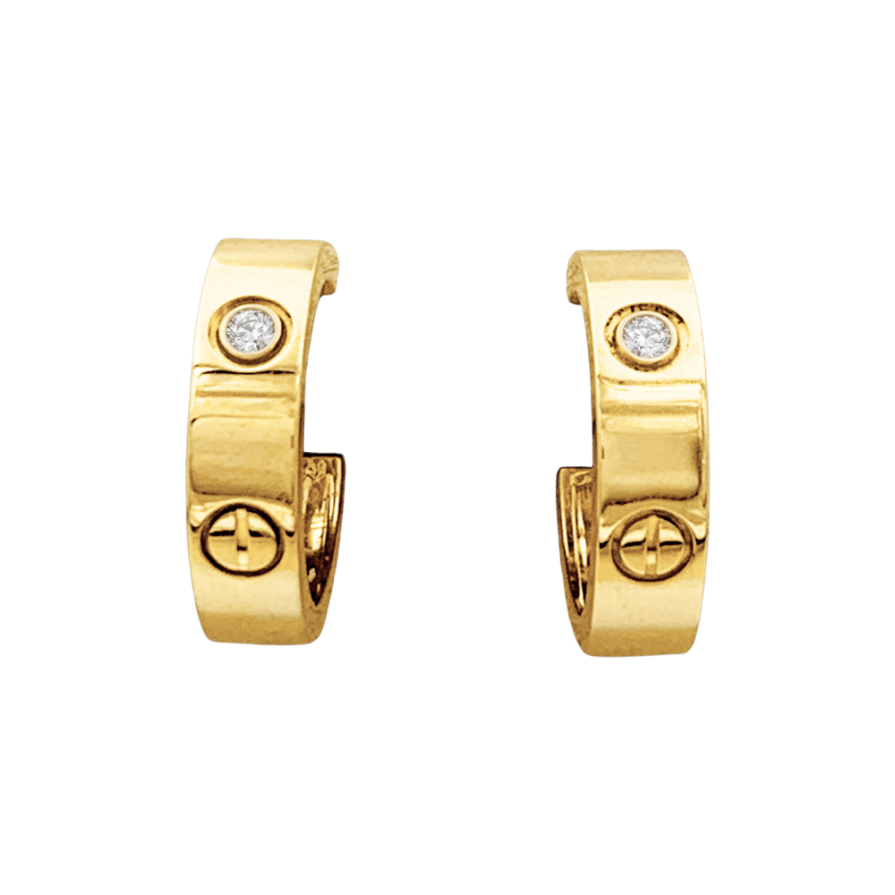 Cartier Or Boucles Oreilles Or Acier Inoxydable