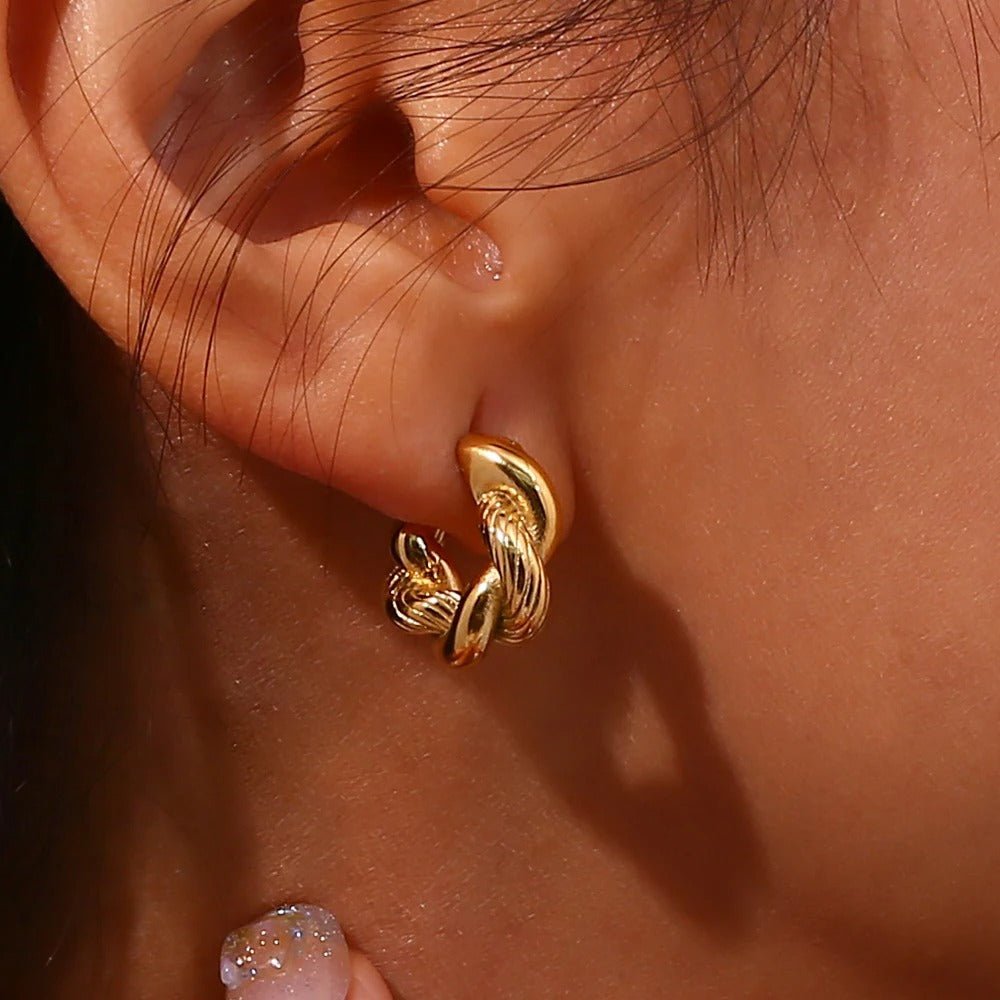 Cartier Puces D Oreilles Acier Inoxydable - Or