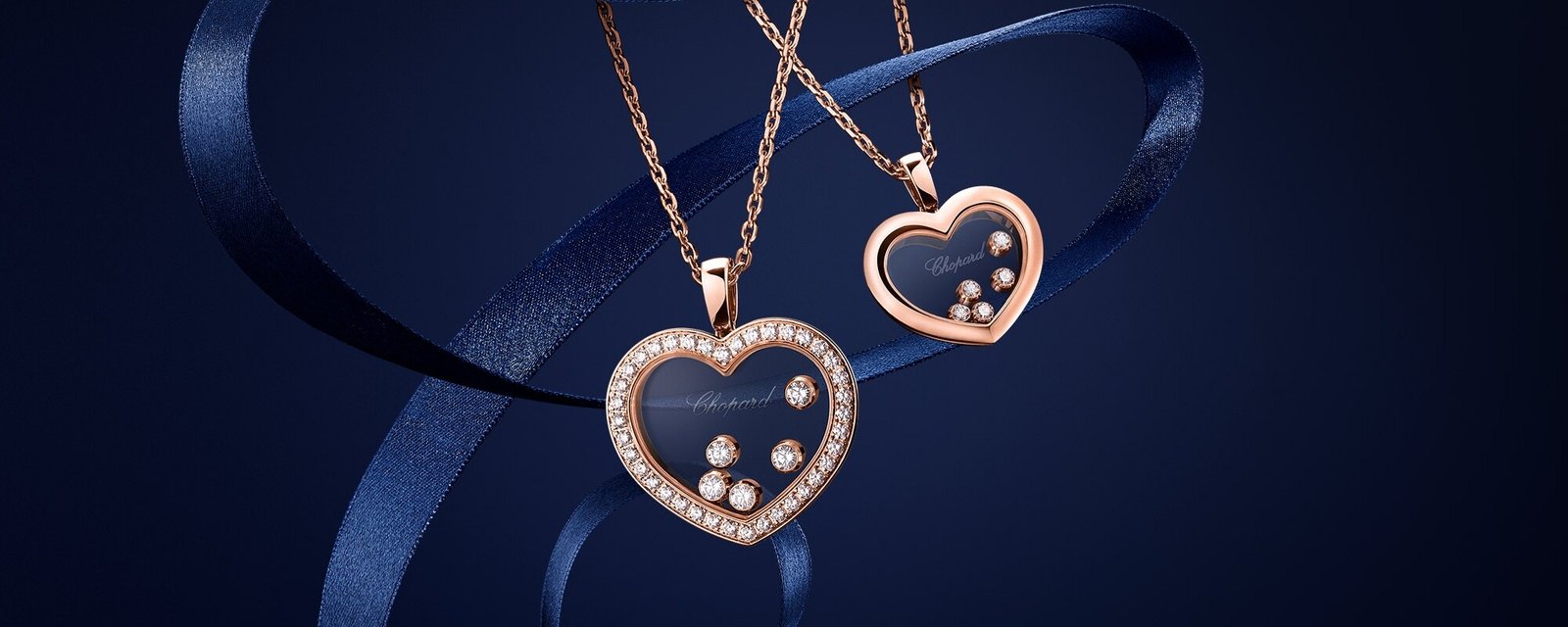 Chopard Bleu Pendentifs Diamant Cuir Veritable