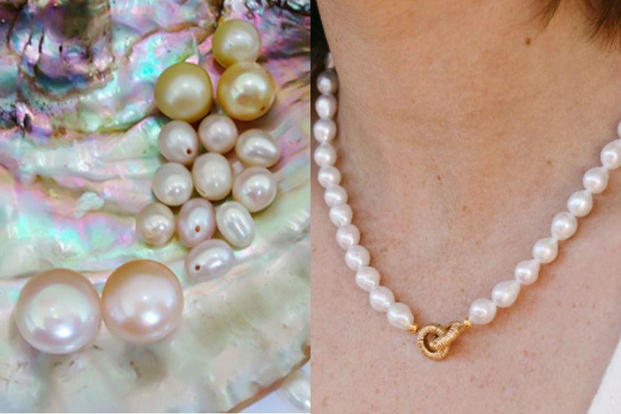Collier Perles d'Eau Douche Naturelles