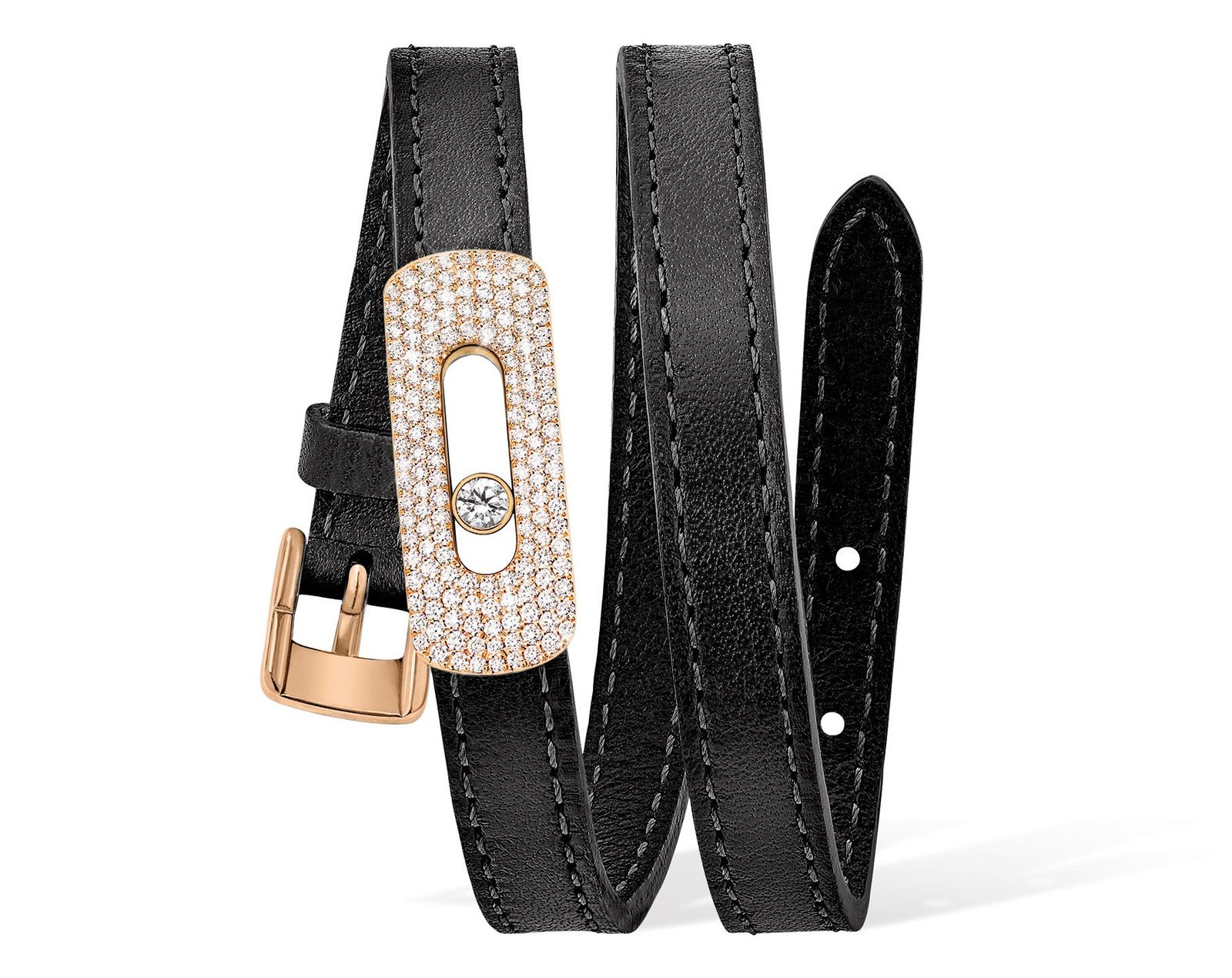 Contemporain Bracelets En Cuir Marron - Messika
