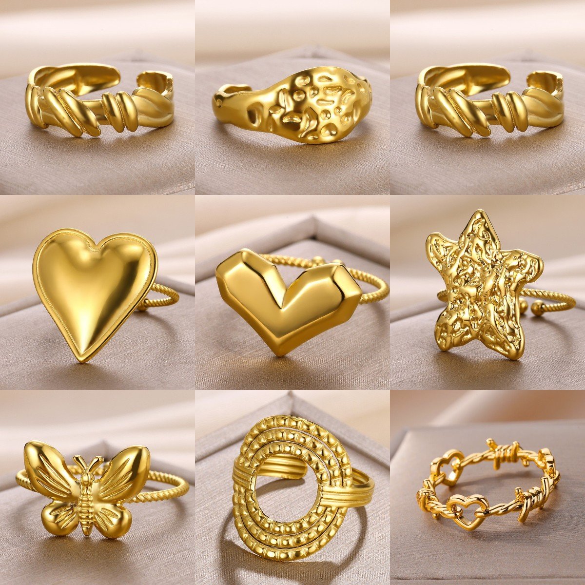 Elegant Bagues Or 18K Pandora