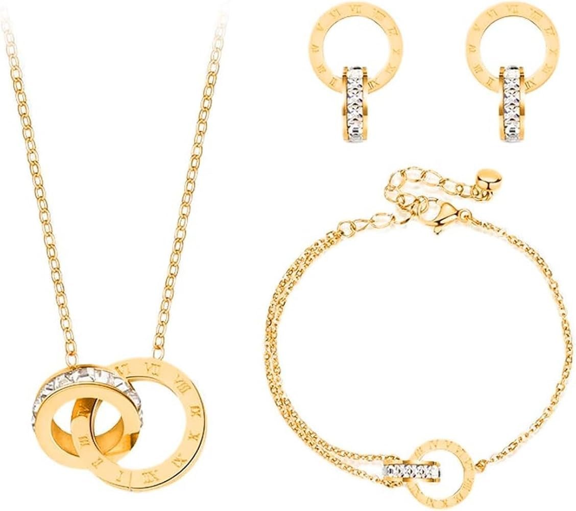 Ensembles Bracelet Et Boucles Doreilles Titane Minimaliste Bulgari