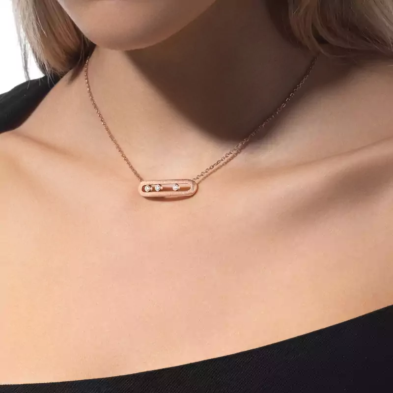 Messika Marron Colliers Or Rose
