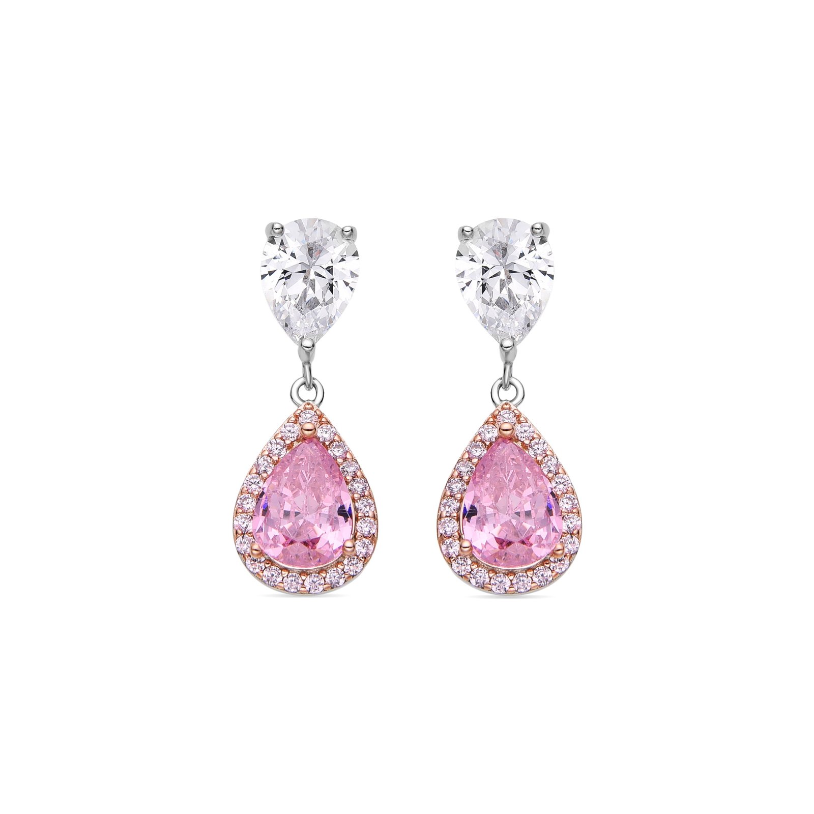 Minimaliste Boucles Doreilles En Diamant 296 Rose - Bulgari