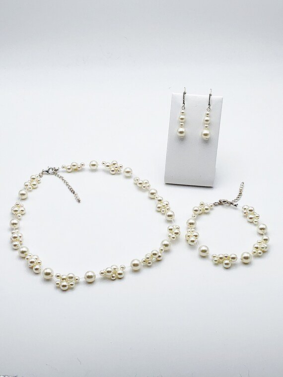 Moderne Ensembles Collier Bracelet Et Bague Argent 925 Swarovski