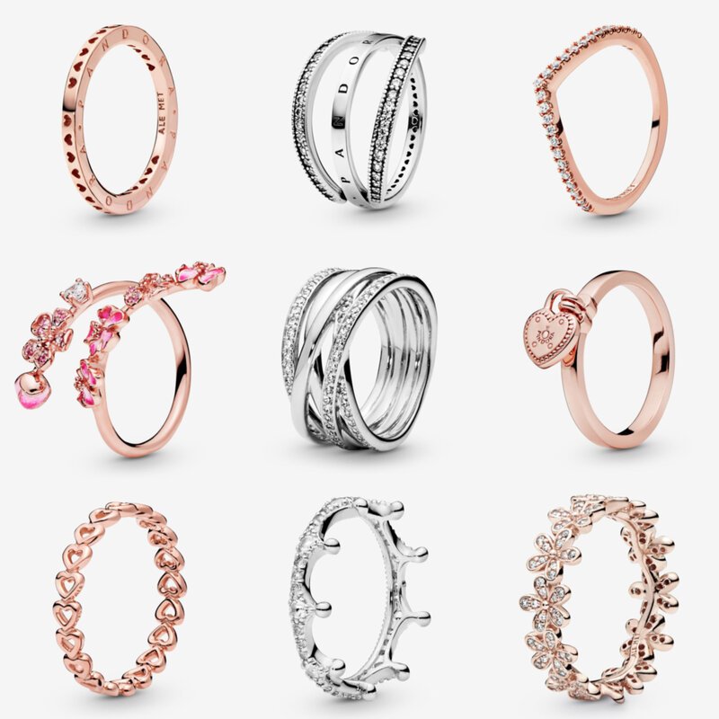 Pandora Ensembles De Bijoux De Mariage Or 18K - Noir