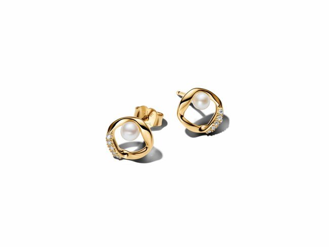 Pandora Noir Boucles Doreilles En Diamant Or 18K