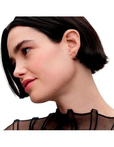 Pandora Noir Boucles Doreilles Fantaisie Or 18K