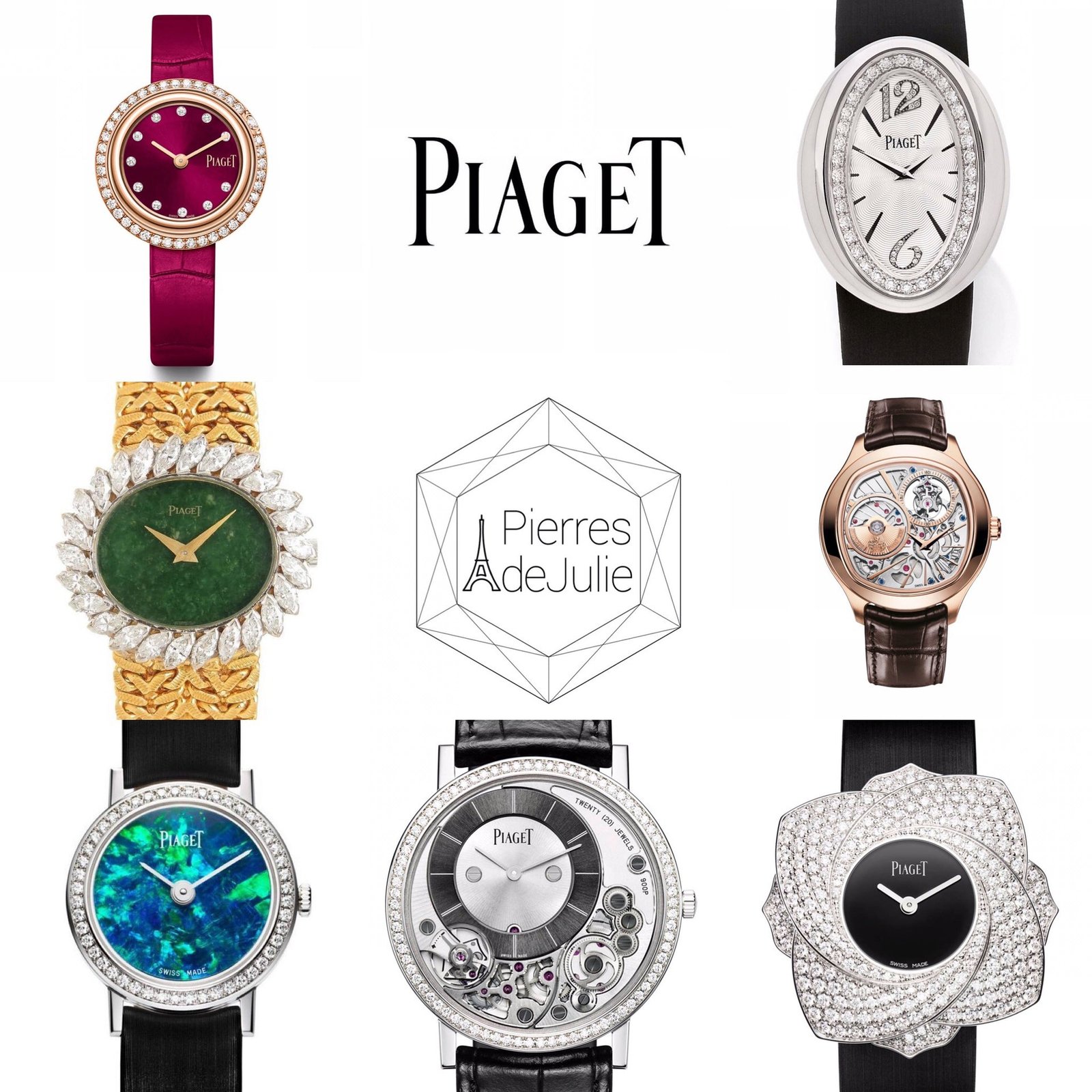 Piaget Vert Broches Perles Perle