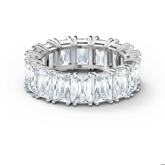 Swarovski Blanc Bagues Bijoux Pierres Argent 925