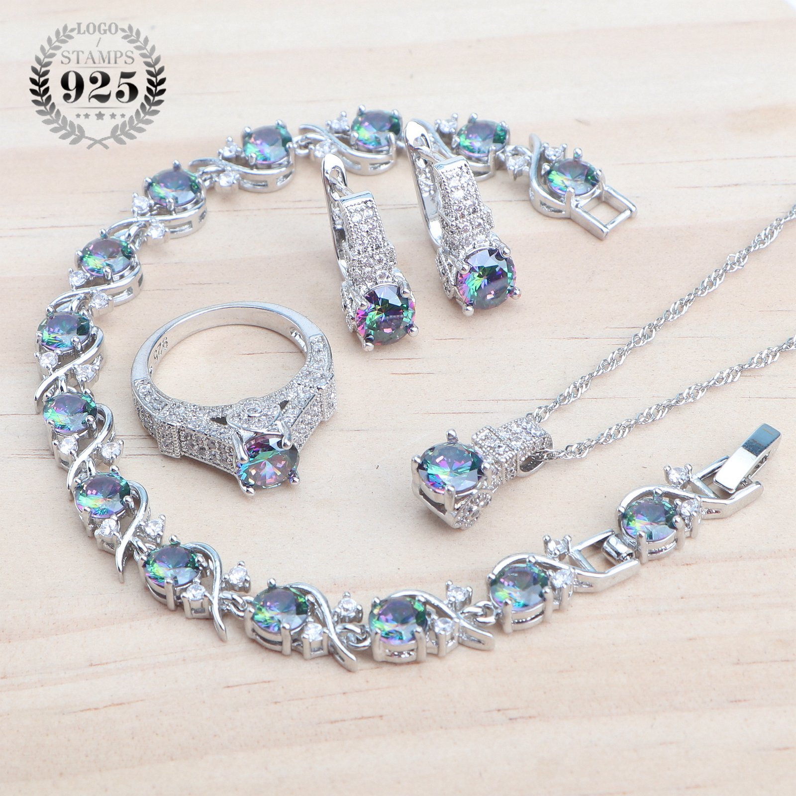 Swarovski Ensembles Bracelet Et Boucles Doreilles 345 Moderne - Argent 925
