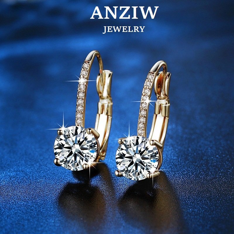 Tiffany Boucles Doreilles Pendantes 292 Plaque Or - Argent