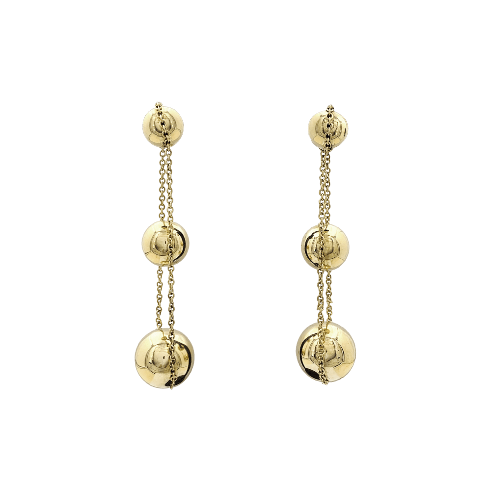 Tiffany Boucles Doreilles Pendantes Vintage - Plaque Or