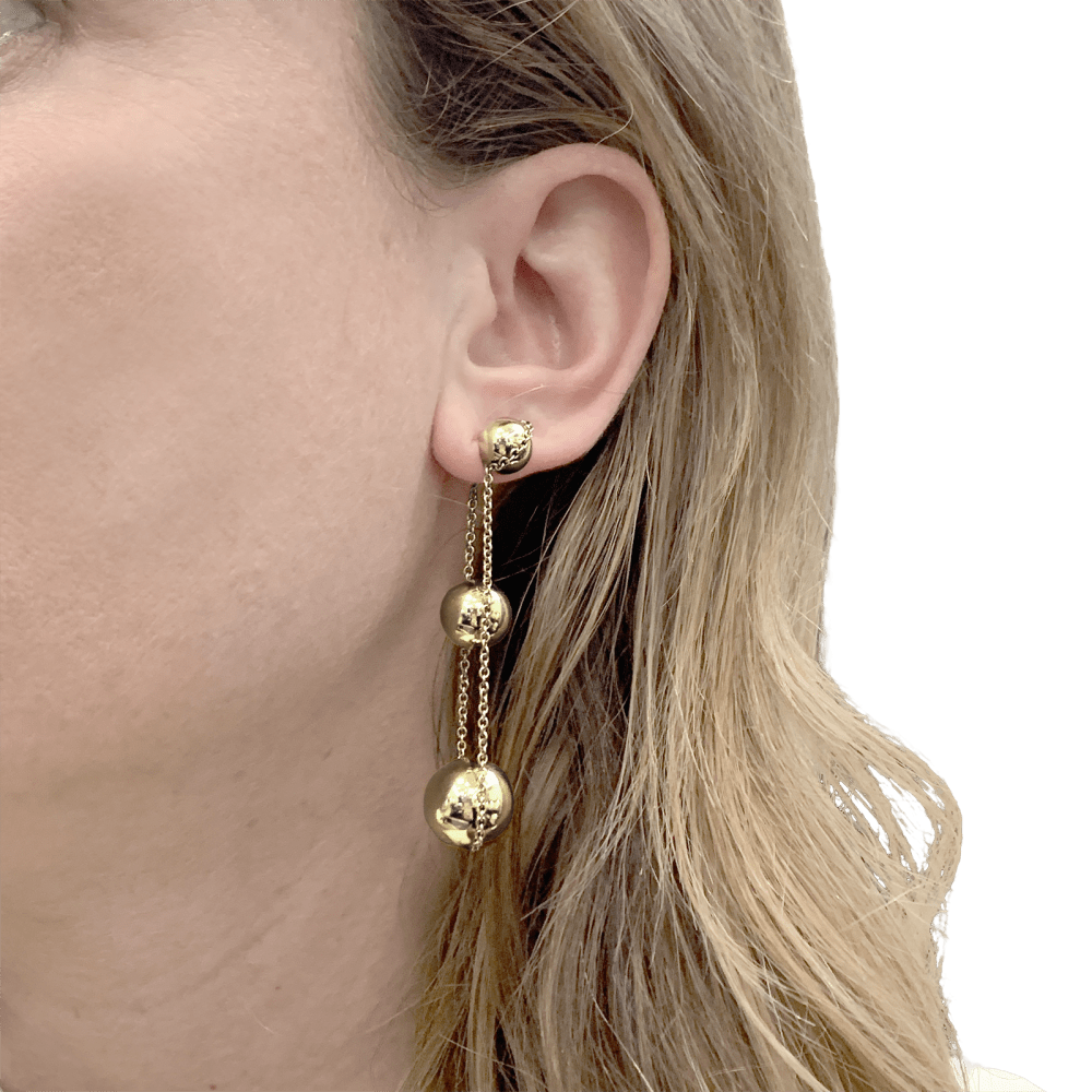 Tiffany Boucles Oreilles Perles Vintage - Plaque Or