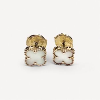 Van Cleef Boucles Doreilles En Or Romantique - Cristal