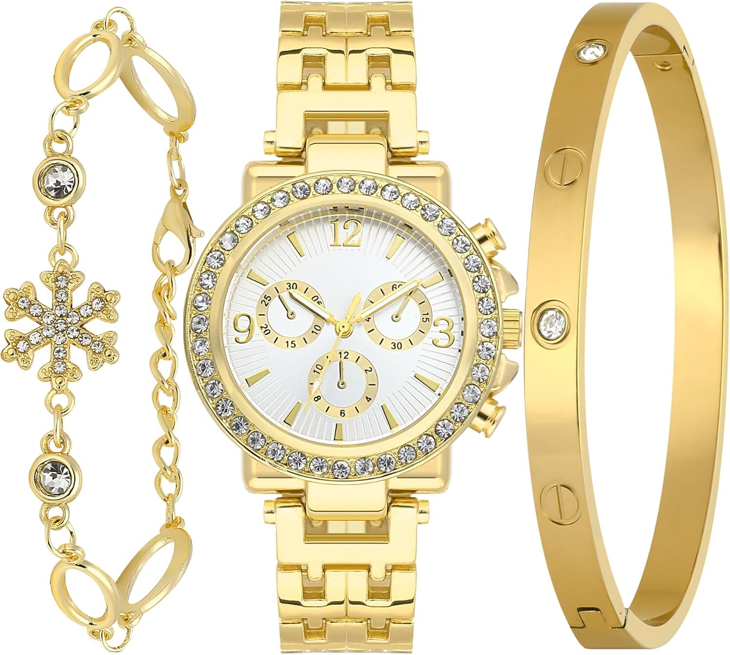 Van Cleef Ensembles Bracelet Et Boucles Doreilles Romantique - Cristal