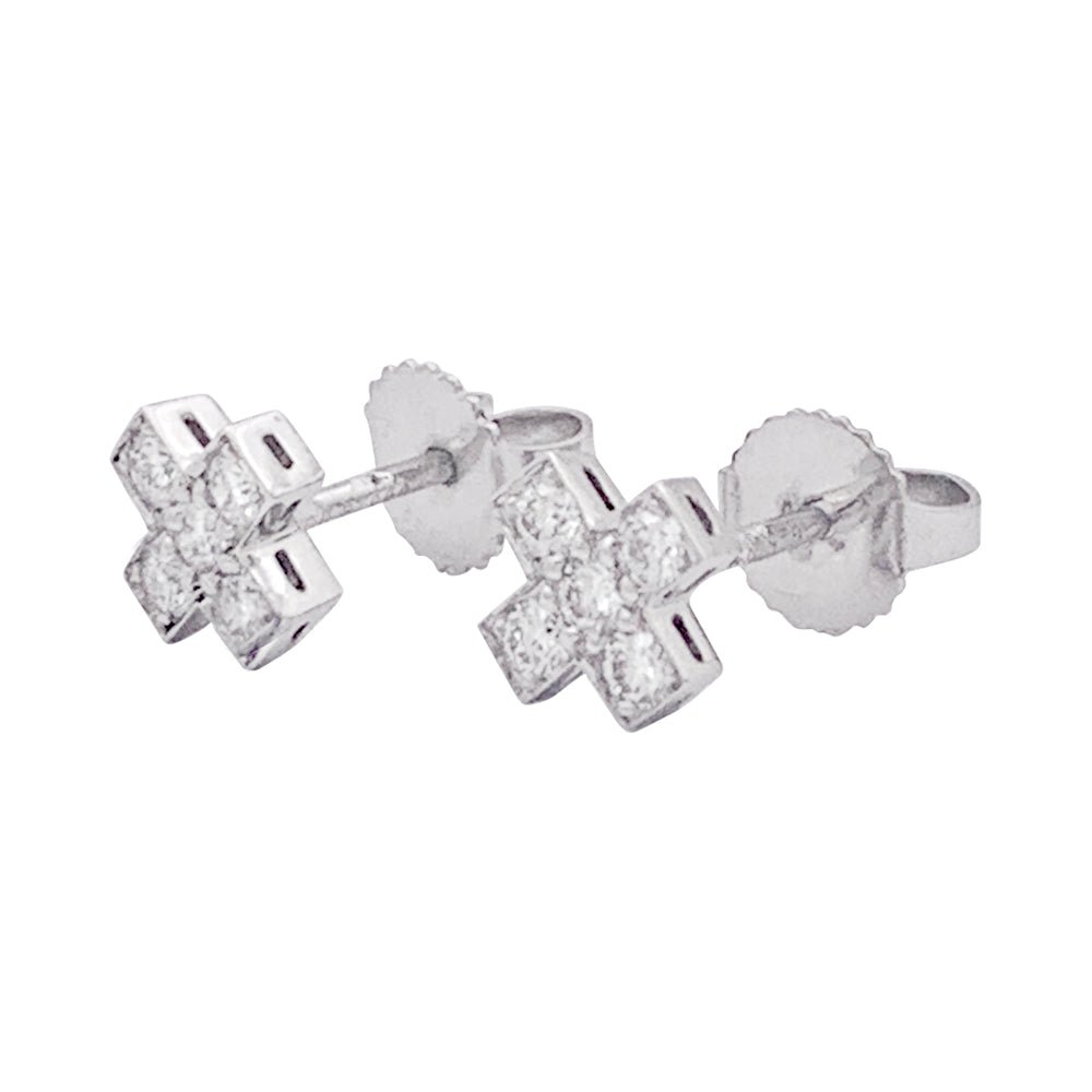 Vintage Boucles Doreilles En Diamant 296 Argent - Tiffany