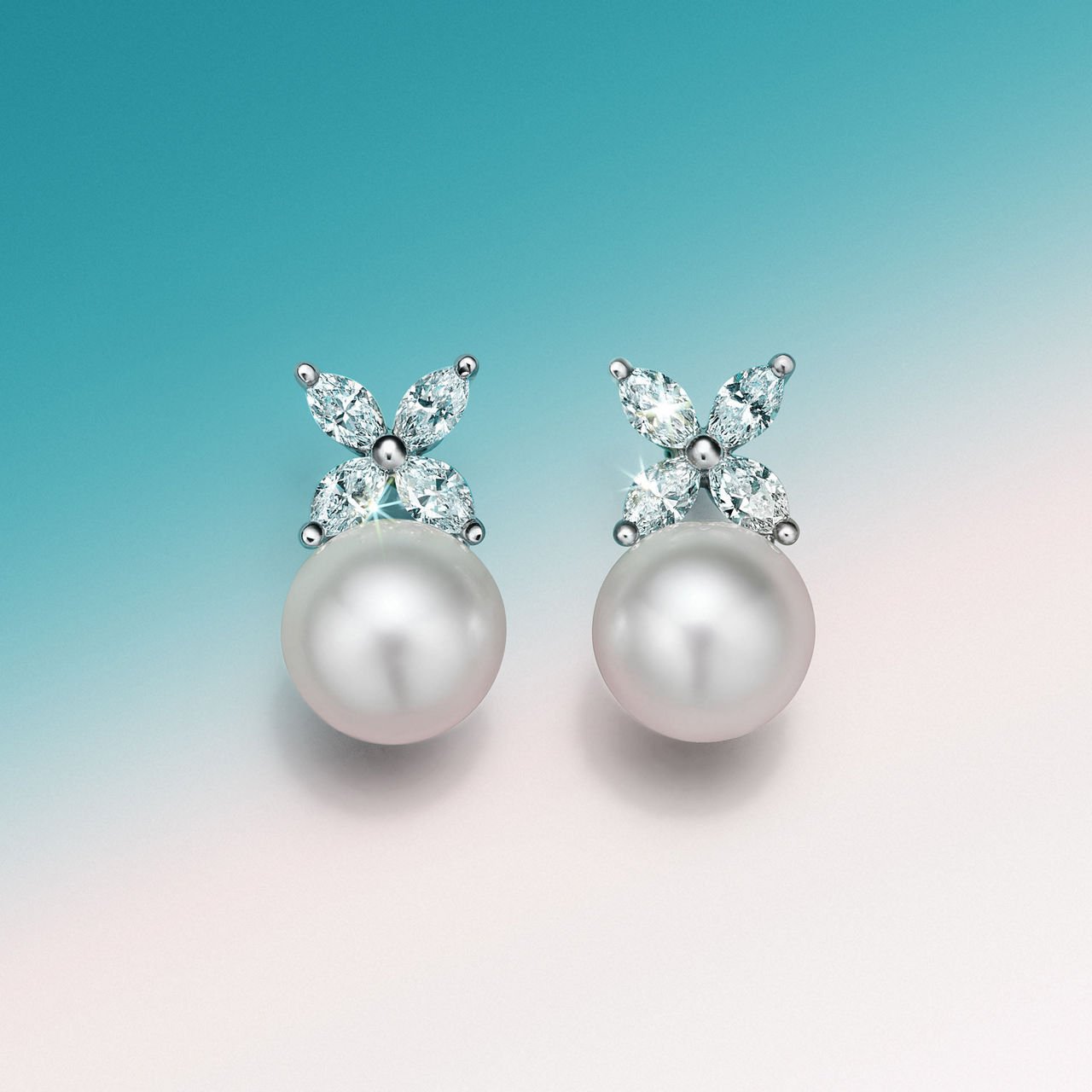 Vintage Boucles Doreilles En Perles 297 Argent - Tiffany
