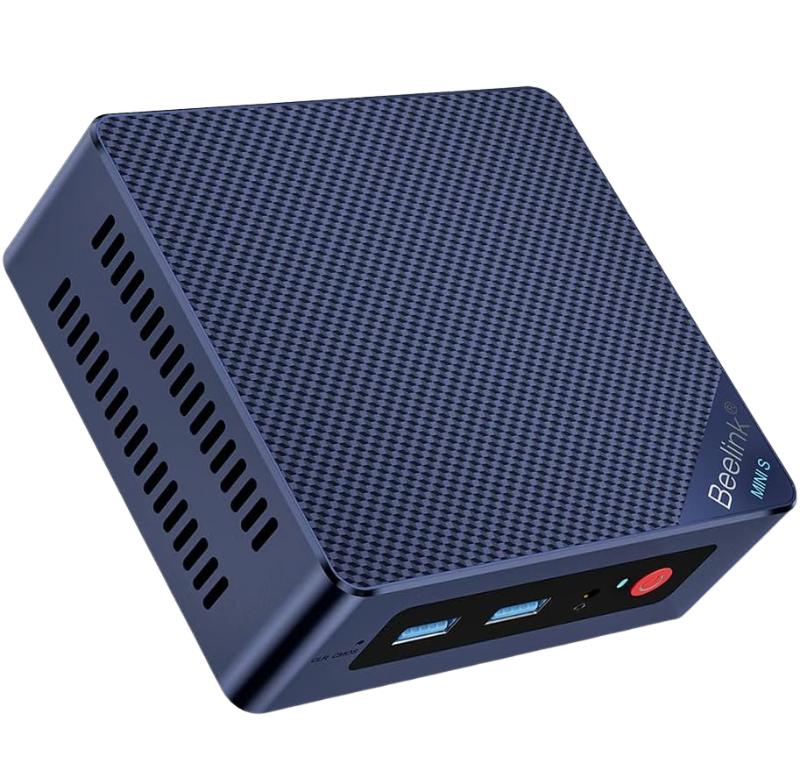 Mini-PC Beelink S12 Pro avec Intel Alder Lake-N100 4 cœurs 3,4 GHz, 16 Go DDR4, SSD 500 Go, support