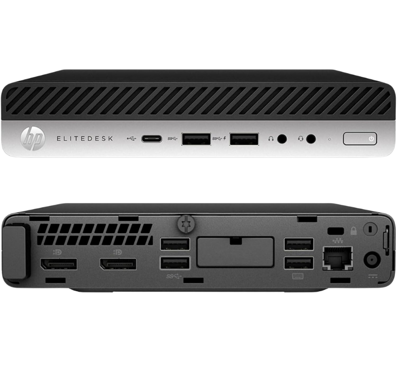 Mini-PC professionnel HP EliteDesk 800 G5 avec Intel Core i5-9400T 6 cœurs