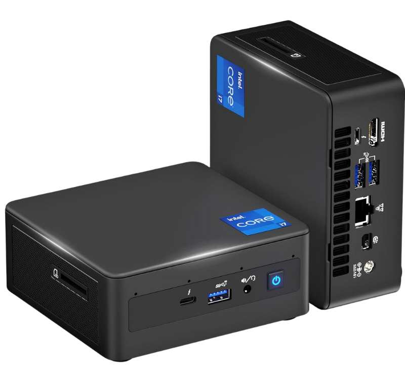 Mini-PC Intel NUC 11 avec Intel Core i7-1165G7 4 cœurs 8 threads 4,7 GHz, support 64 Go DDR4, Intel