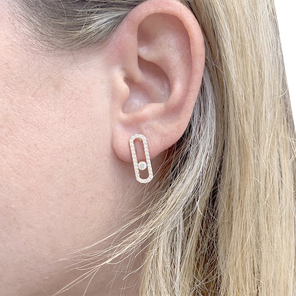 Boucles Doreilles En Perles Or Rose Contemporain Messika
