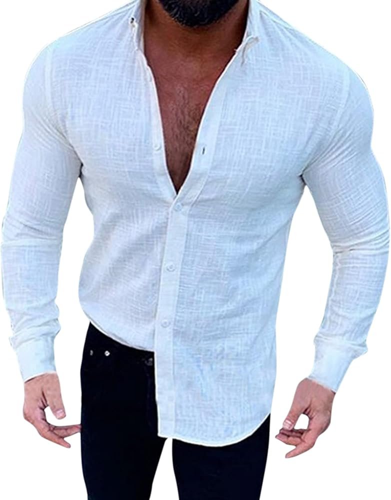 Chemise Homme Slim Fit Blanche en Coton Texturé