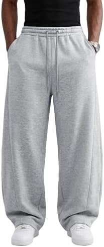 Pantalon de Jogging Homme Gris Coupe Oversize