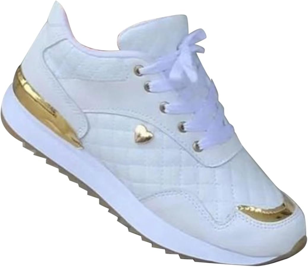 womens white leather sneakers thick sole lightweight breathable walking