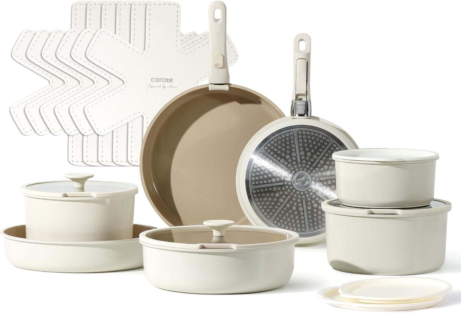 CAROTE Set Poele et Casserole Induction