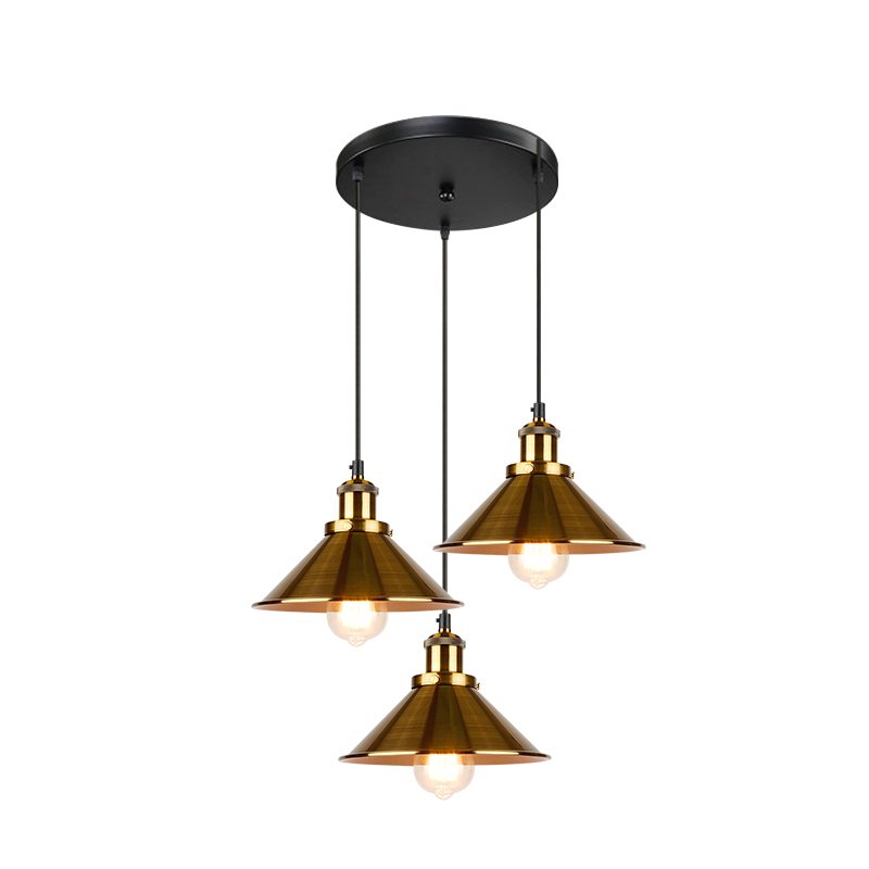 Maison & Jardin avec Plafonnier 2 pcs Noir et Or v2