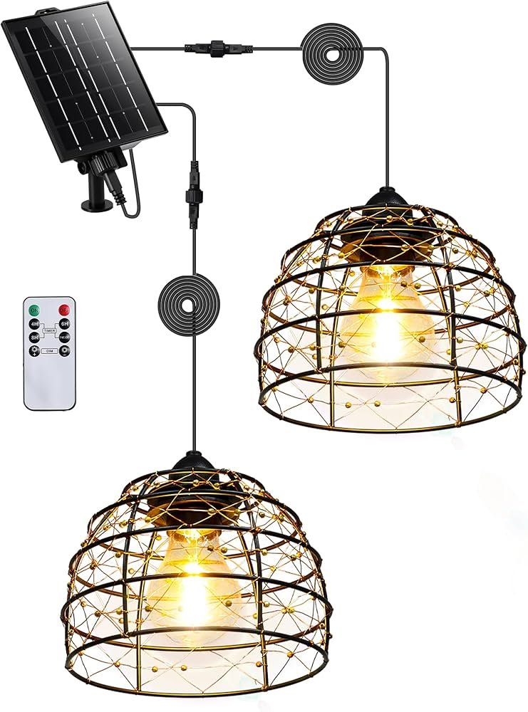 Maison & Jardin avec Plafonnier 2 pcs Noir et Or
