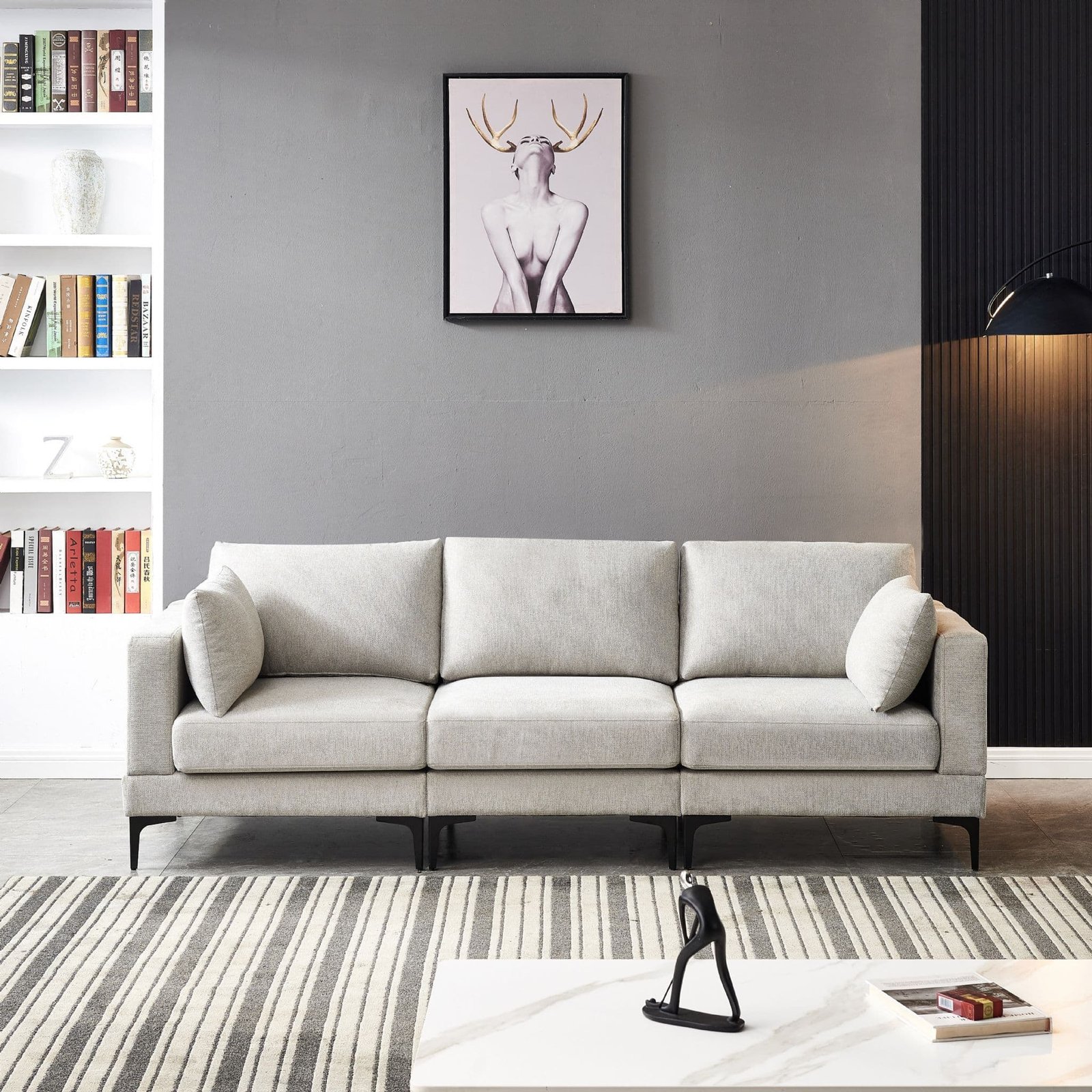 Make your living room comfortable and stylish with a 3-seater sofa. Get quality 3-seater sofas and c