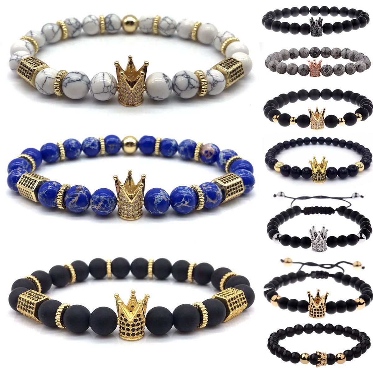 Bracelets En Cuir Zirconium Elegant Histoire d'Or