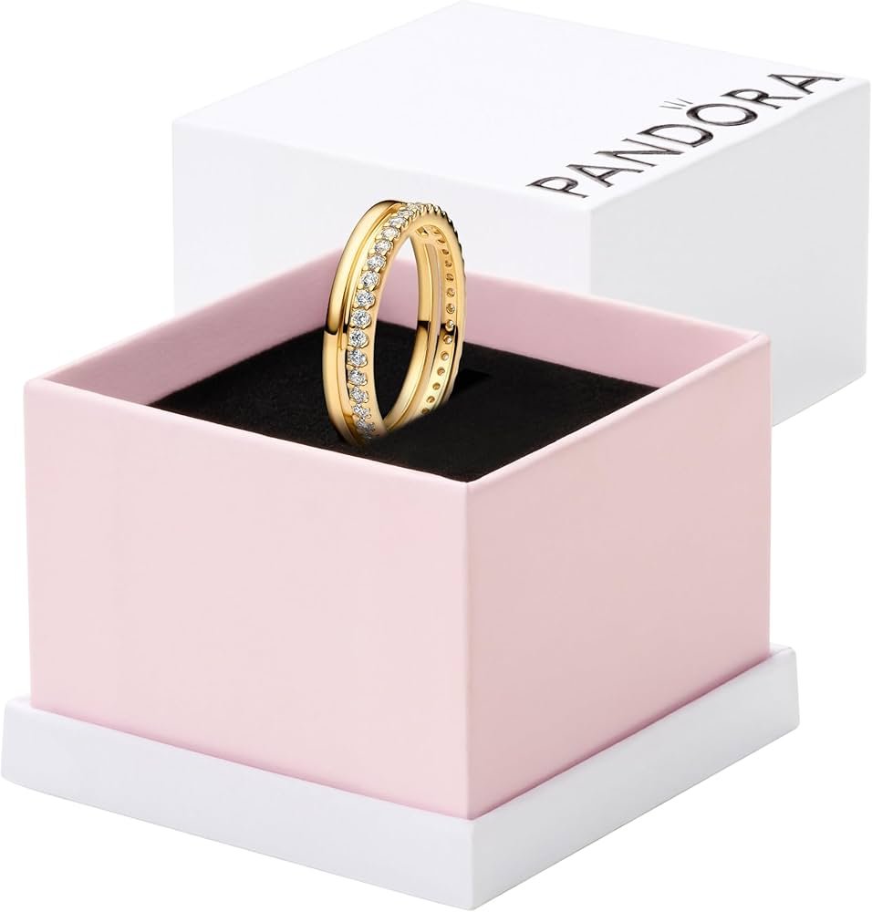 Pandora Bagues Avec Diamants 2 Elegant - Or 18K
