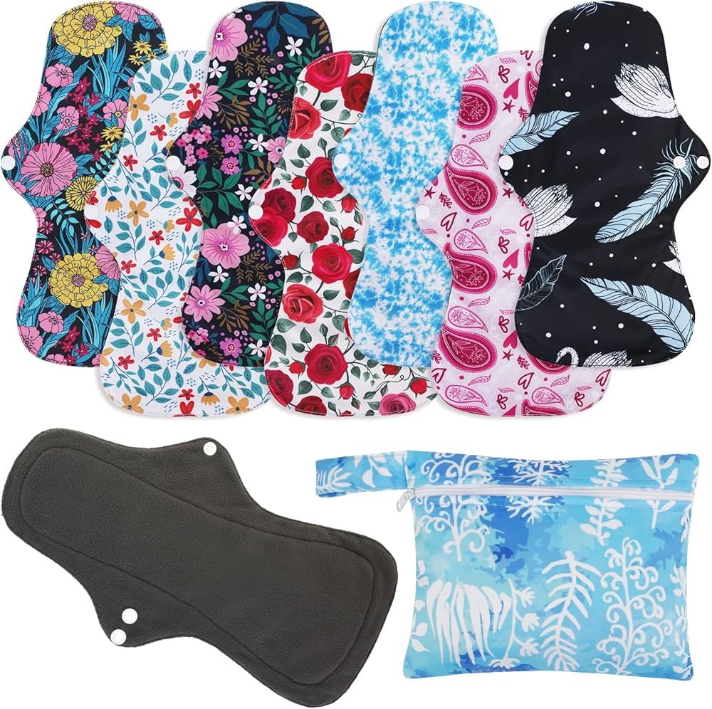 1 Set Washable Sanitary Napkin Heavy Period Reusable ...