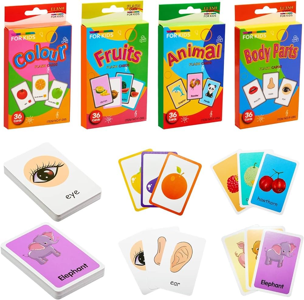 144 Pièces Cartes Flash éducatives Pour Les Tout-Petits ...