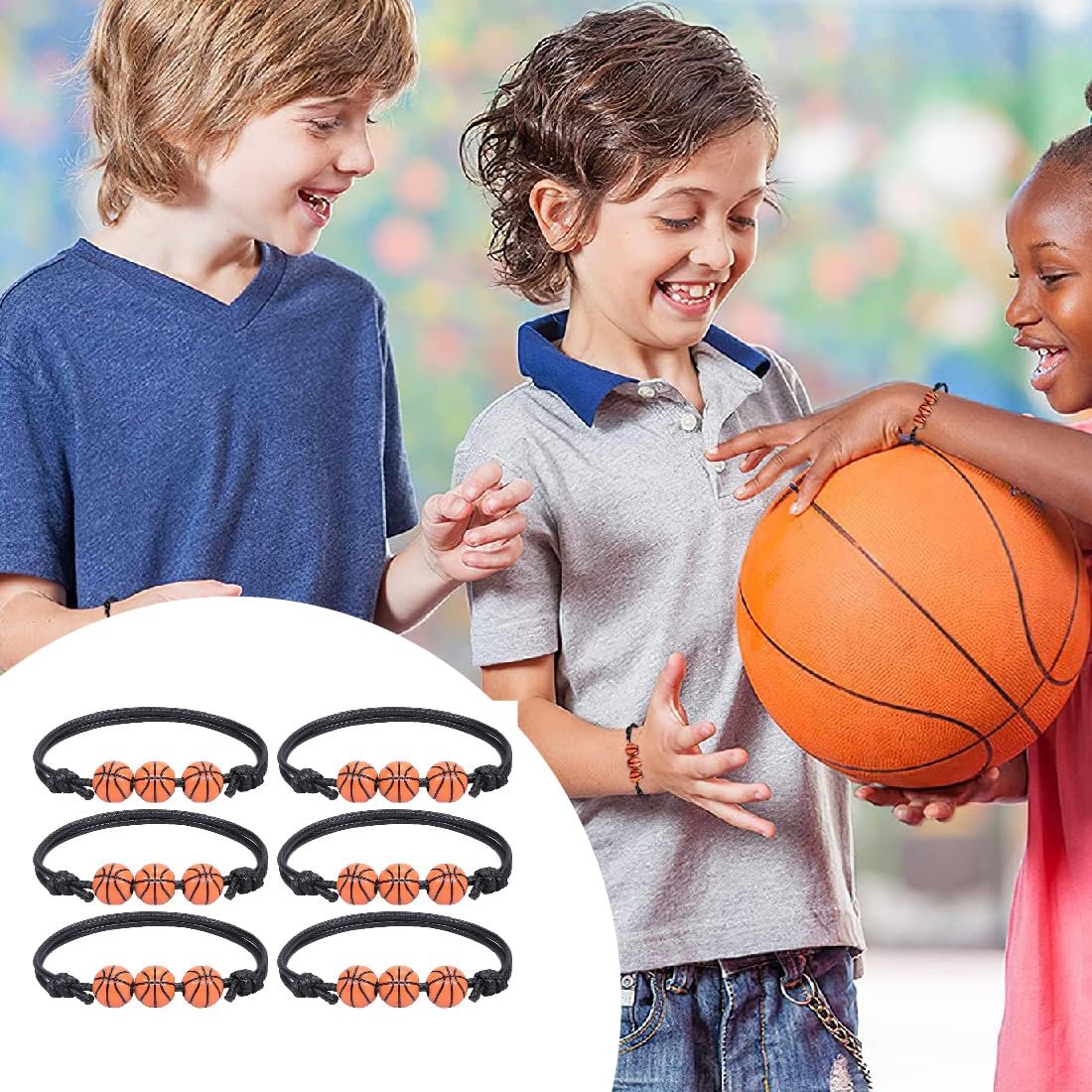 15 pièces bracelets de basket-ball, bracelets à breloques, bracelets ...