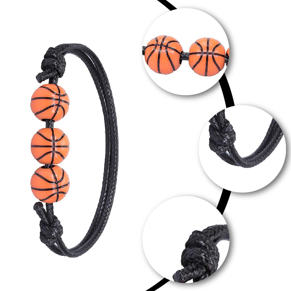 15 pièces bracelets de basket-ball, bracelets à breloques, bracelets ...