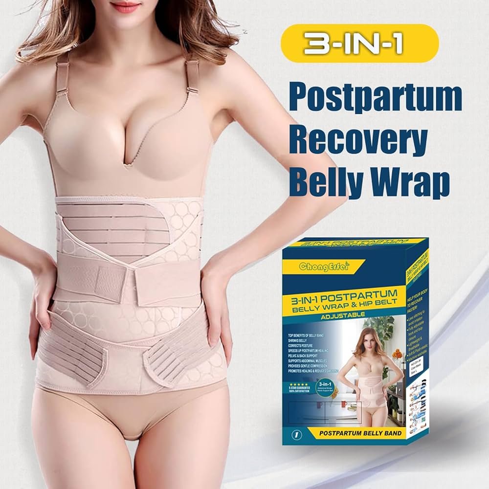 2 Piece Set Postpartum Belt, Recovery Abdominal Girdle Shaper ...