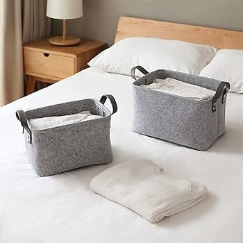 2 Pieces Foldable Storage Boxes, Large Fabric Storage ...