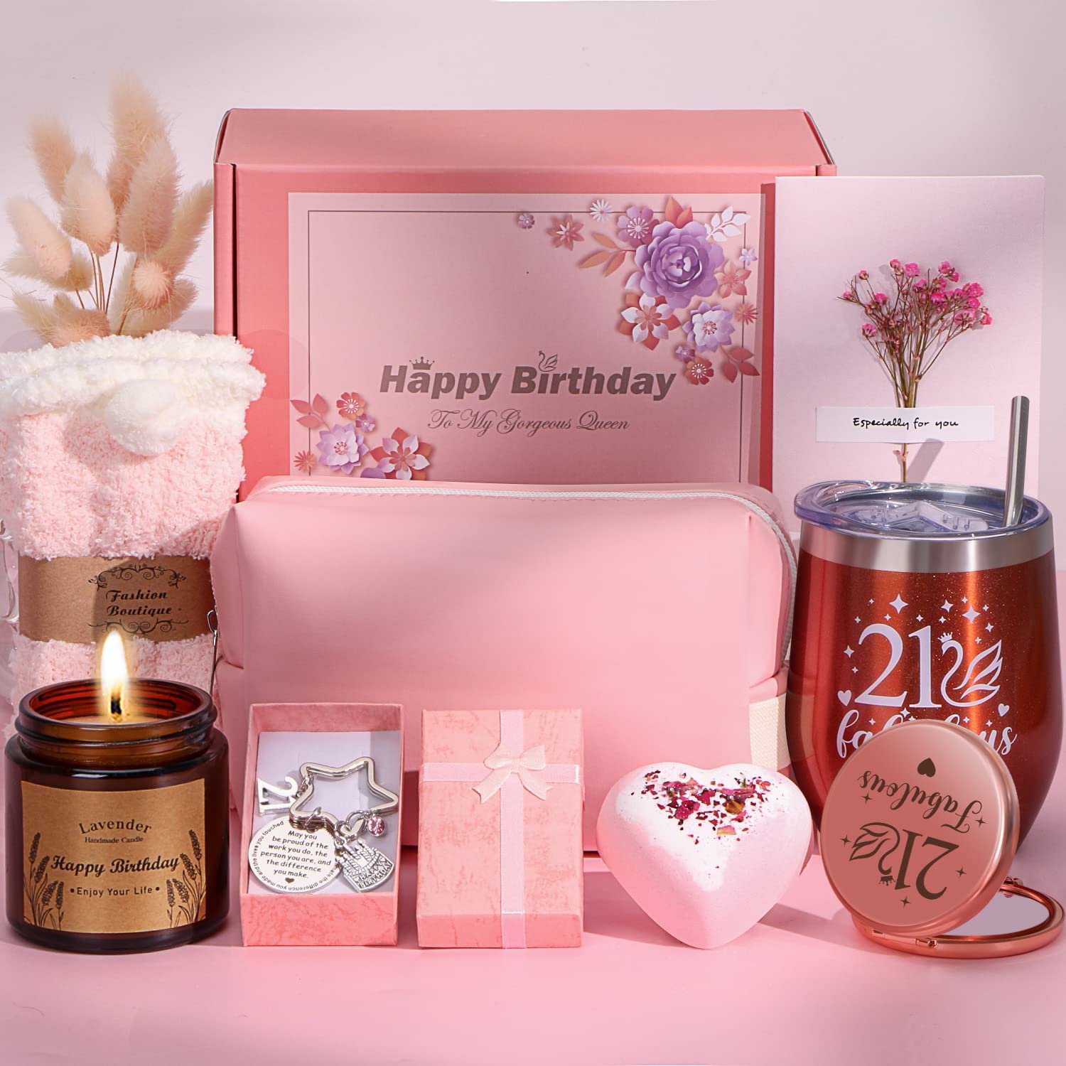 21e Birthday Gifts for Her, Personalised Birthday Hampers for ...